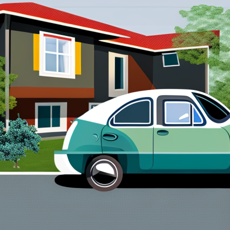 cartoon image of home and car representing Blue Tiger Insurance services