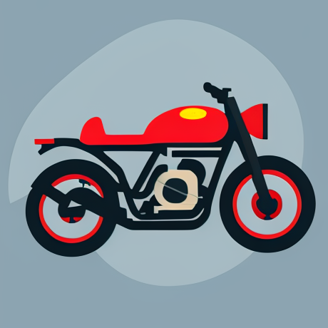 cartoon of a motorcycle representing Blue Tiger Motorcycle insurance services